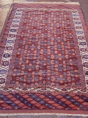 Antique Turkman Yomud Tribe with Kepse Gul Design Main Rug 6’3″ x 10’8″
