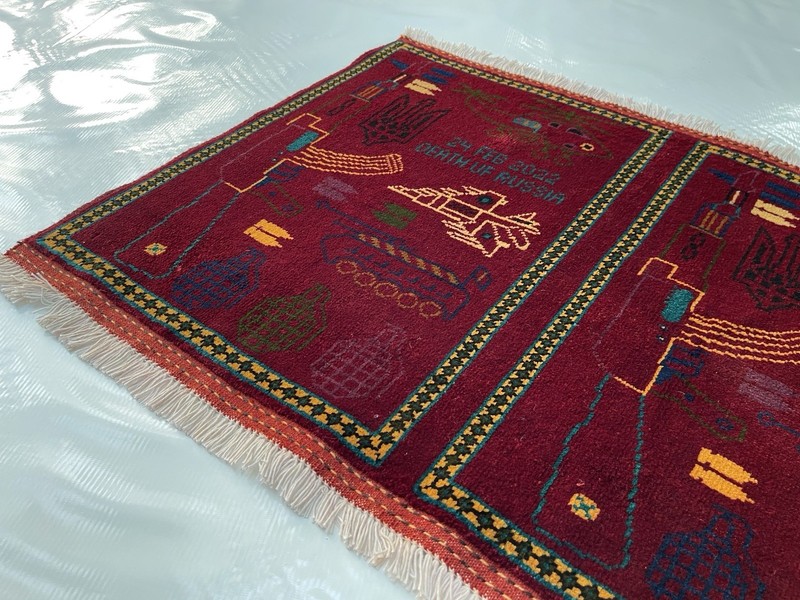 #583 War rug Afghan War Rug Wool Rug Beautifully Made Small War Rug 90x65 cm gallery
