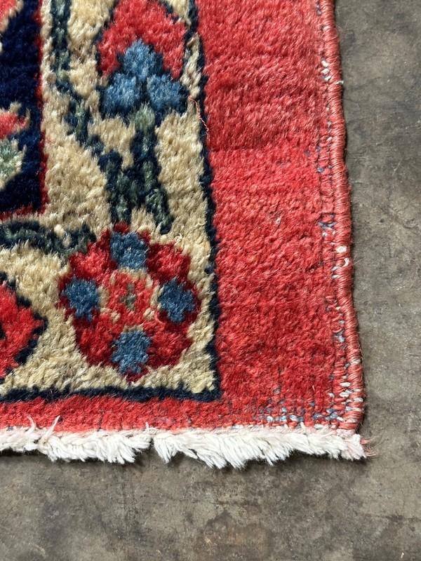 Antique Sarouk-Style Gallery Rug, Hand-Knotted Wool, Floral, 17ft x 38in gallery