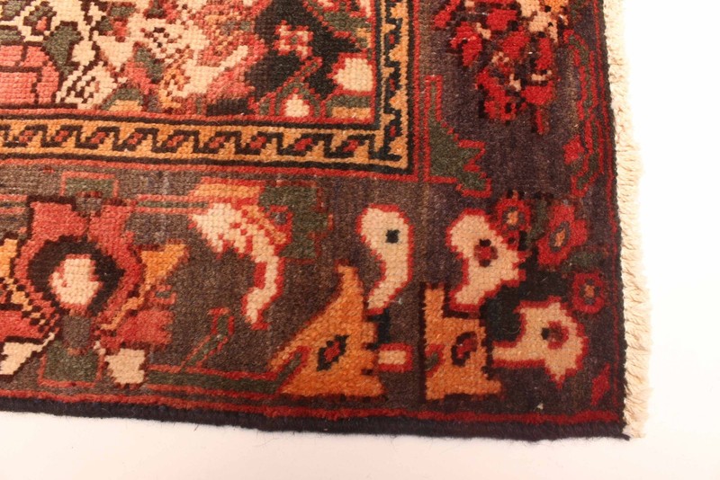 Vintage Hand-Knotted Area Rug 4'11" x 9'10" Traditional Oriental Wool Carpet gallery