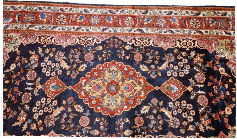 An Antique Sensational Genuine Sarouk Rug gallery