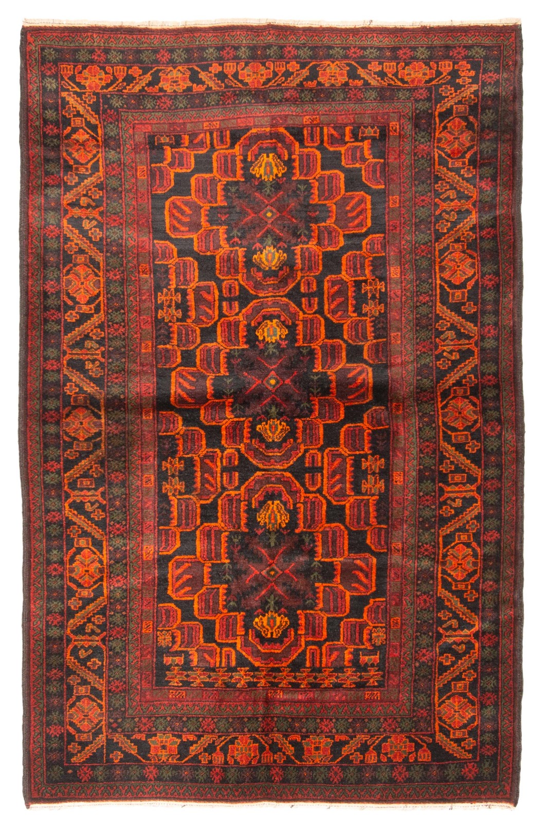 Traditional Vintage Hand-Knotted Oriental Carpet 4'2" x 6'8" Wool Area Rug gallery