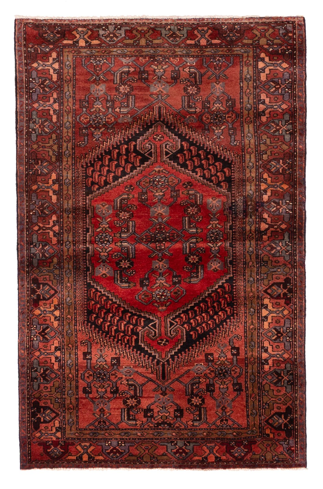 Traditional Vintage Hand-Knotted Carpet 4'2" x 6'7" Wool Area Rug gallery