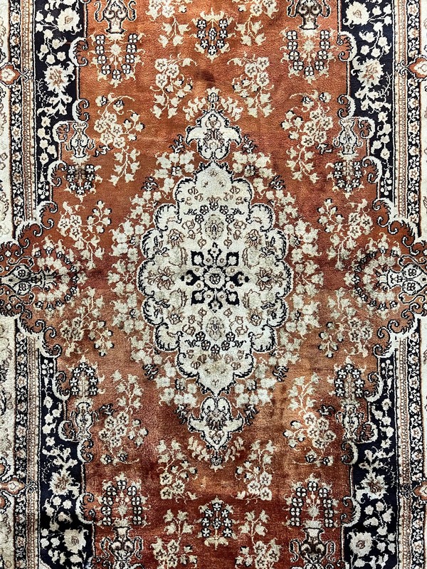 Turkish Silk Rug 3x5 Very Fine 400 KPSI Floral Medallion Handmade Silk on Silk gallery