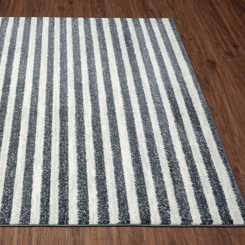 Moroccan Area Rugs Dark-Gray Striped Modern Living Room Carpet Large Carpet gallery