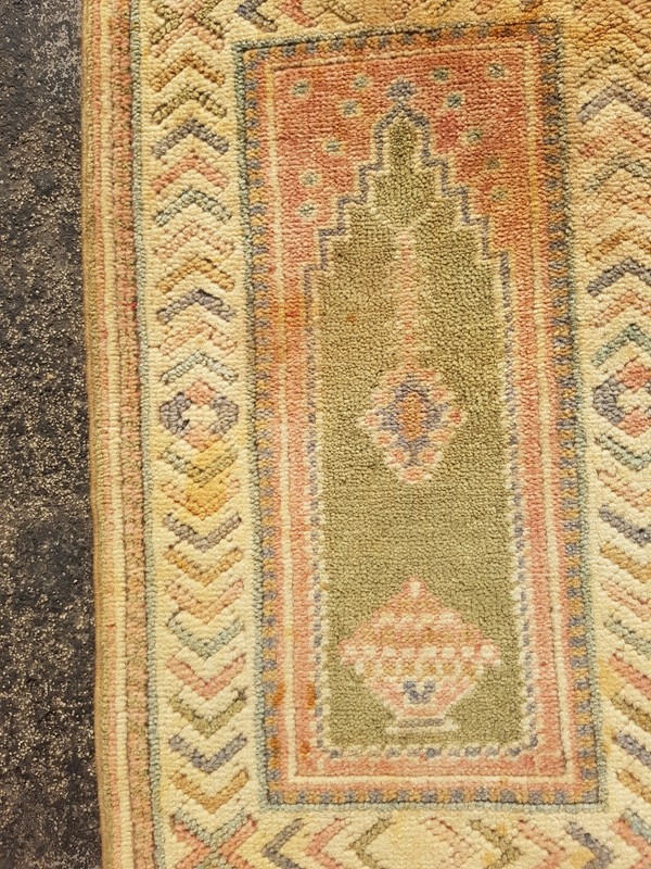 Vintage Hand Made Traditional Rug Epic Oriental Wool Multicolor Carpet 52x32 cm gallery