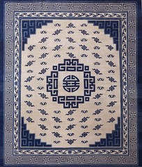 8X10 Antique Chinese Mongolian Design Wool Area Rug 1860