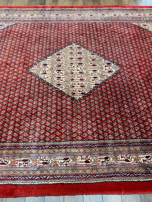 Vintage Handmade Fine Turkish Rug, Tribal Paisley Design, Light Distress, 7x11 gallery