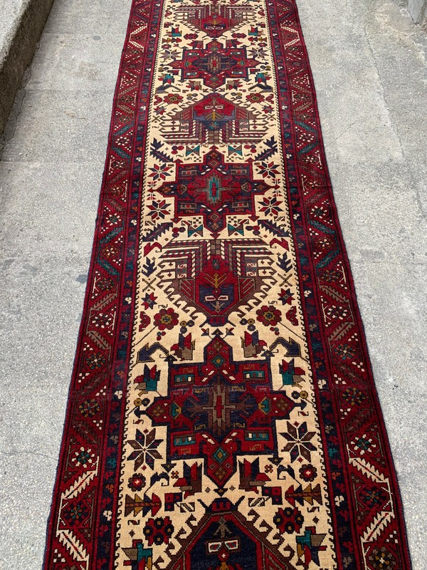 2'11'' x 15' Vintage Runner Natural Rug Village Rug Handmade Carpet.SKU:P1233 gallery