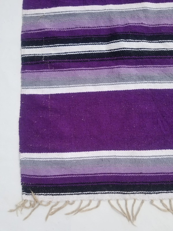 Vintage Traditional Handmade Mexican Saltillo Wool Multi Kilim 6.6x4.3ft gallery