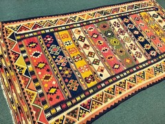 COLLECTORS’ ITEM Beautiful Antique Shirvan Caucasian Daghistan Perpedil Kilim