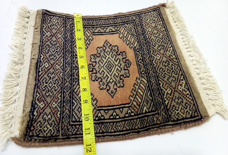 Handmade Persia Multicolor Wool Rug 12 X 12 Inches Frame Rug 1 x 1 ft Art Deco gallery