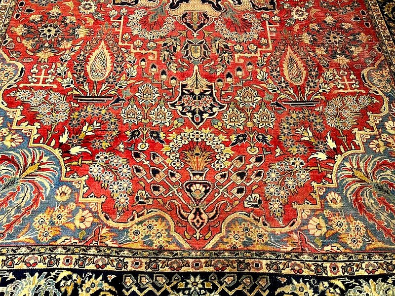 8 x 12 FT HAND KNOTTED HIGH QUALITY VINTAGE CLASSIC 1930S ORIENTAL WOOL RUG gallery