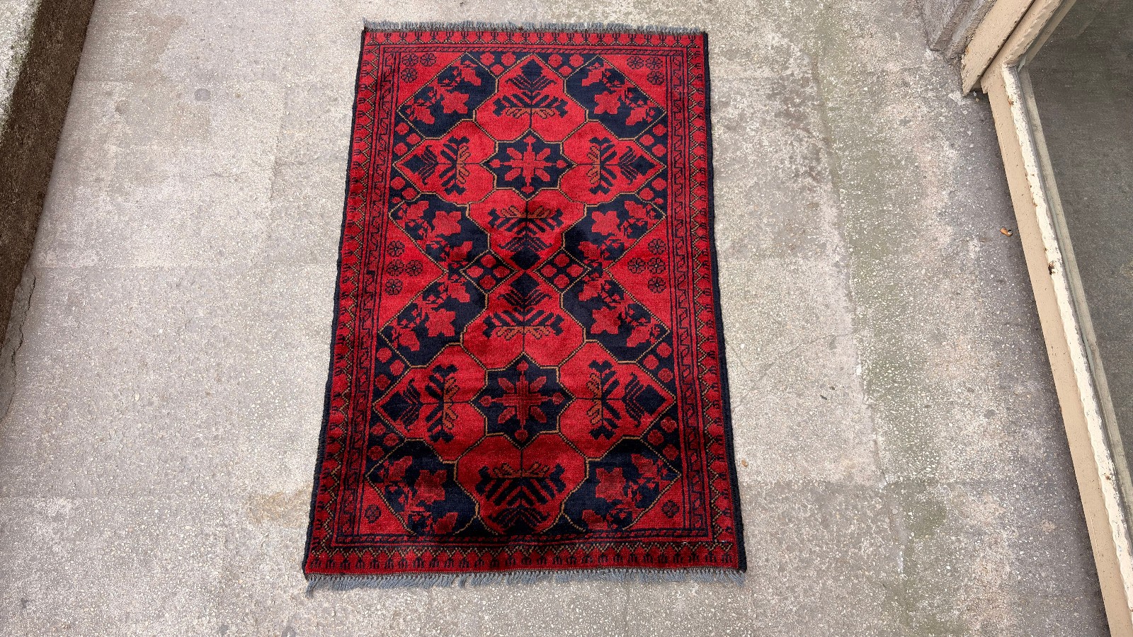 2'6'' X 4' Vintage Carpet Natural Village Rug Handmade Rug.SKU:A1734 gallery
