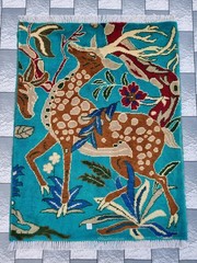 Afghan Handmade Vintag Animal Rug Baluchi Wool With Beautiful Design 80×60 cm