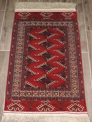 3x5ft. Handmade Turkoman Dyrnak Gol Yomud Wool Rug