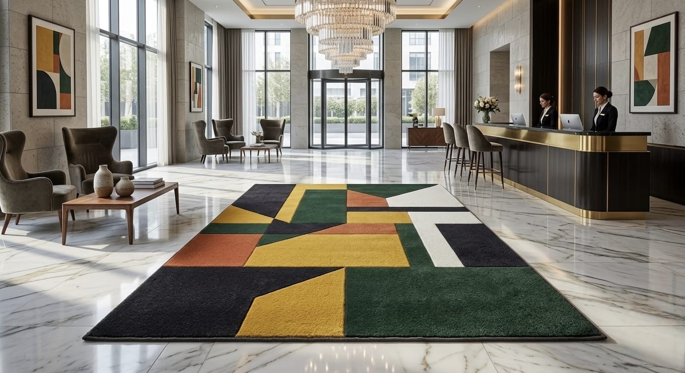 Modern Geometric Area Rug | Luxury Soft Carpet | Living Room Bedroom Floor Mat | gallery