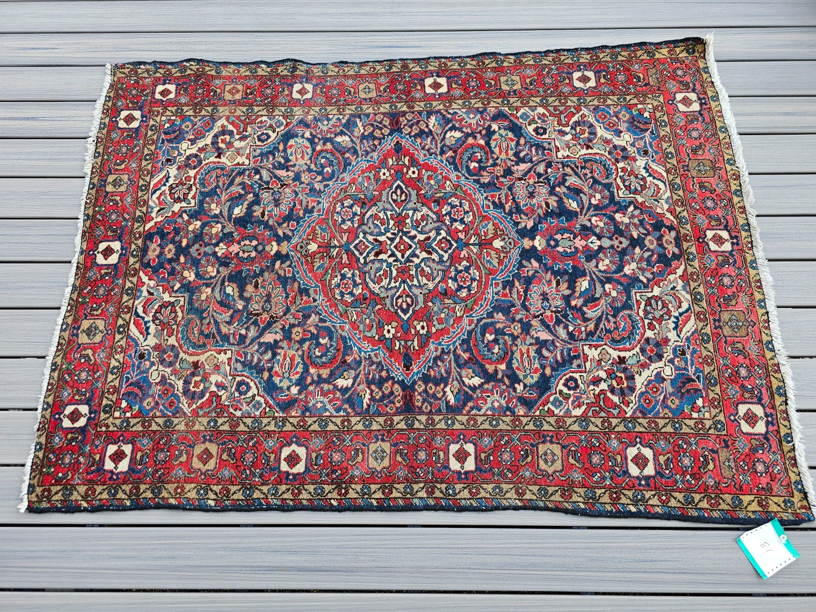 ($1000 Value) Antique Hamadann P Handmade rug, 6'7"x 4'9" gallery