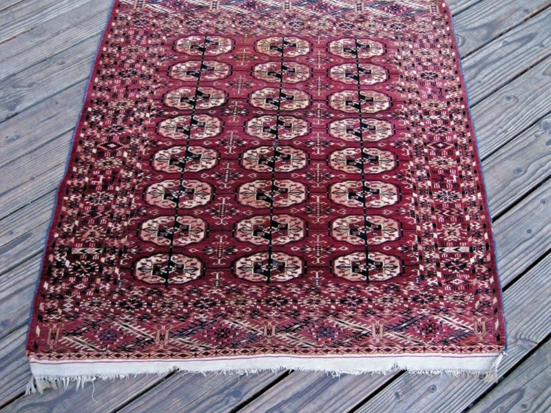 ANTIQUE 1890-1900 BUKHARA RUG AMAZING GREAT COLORS EXCEPTIONAL VERY-VERY FINE gallery
