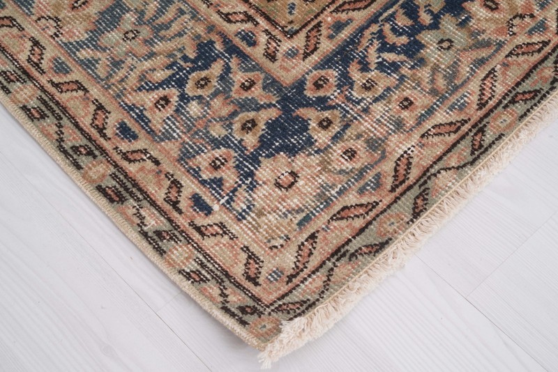 5 x 9 Turkish Area Rug Muted Oushak Vintage Carpet Faded Antique Organic Rug 411 gallery