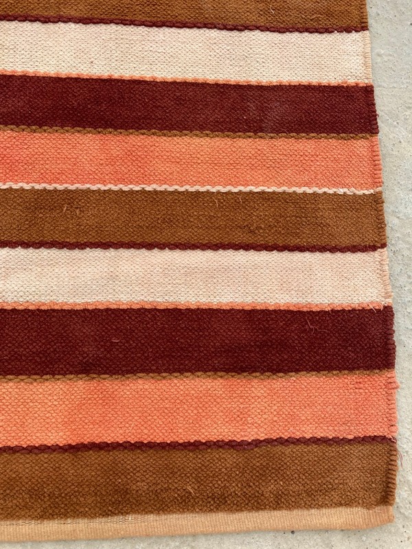 Vintage Traditional Handmade Beautiful Striped Kilim Floor Rug Carpet 180x116 cm gallery