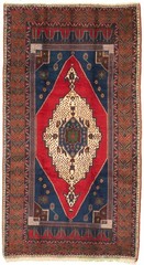 Vintage Hand-Knotted Area Rug 5’1″ x 9’7″ Traditional Oriental Wool Carpet