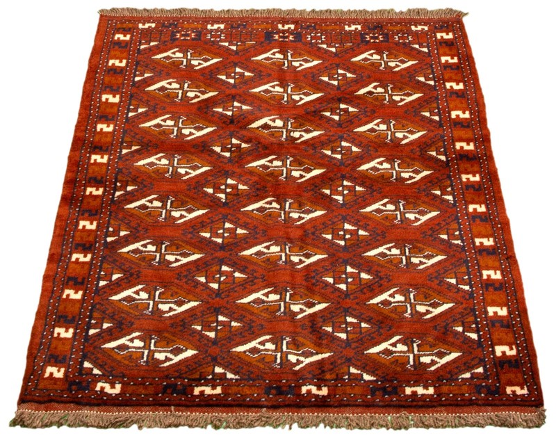 Vintage Traditional Hand-Knotted Area Rug 3'5" x 4'9" Oriental Wool Carpet gallery