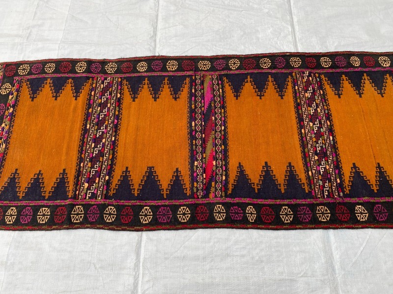 2x6 ft Turkmen Handwoven Afghan Runner Hallway Antique Tribal Traditional Kilim gallery