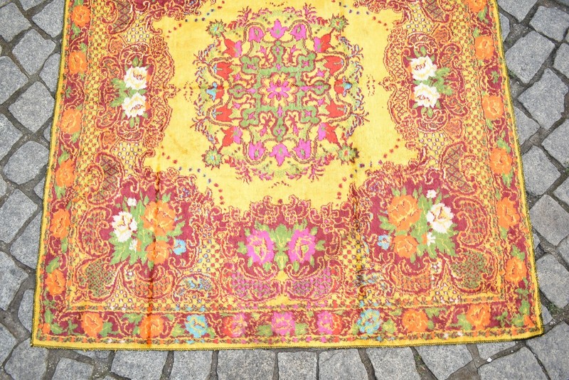 Velvet Table Cover Rug 48'' x 44'' Anatolian Sofa Cover Table Cover Velvet Rug gallery