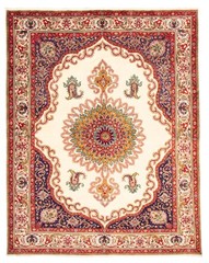 Vintage Hand-Knotted Area Rug 9’10” x 12’7″ Traditional Oriental Wool Carpet