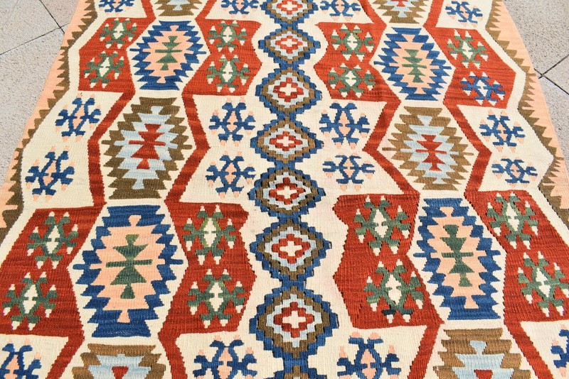 Turkish Konya Kilim 43'' x 69'' Anatolian Fine Quality Kilim Hand Woven Kilim gallery