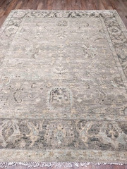 TURKISH OUSHAK RUG. GEOMETRIC MULTICOLORED HANDMADE BOHEMIAN 8×10 RUG