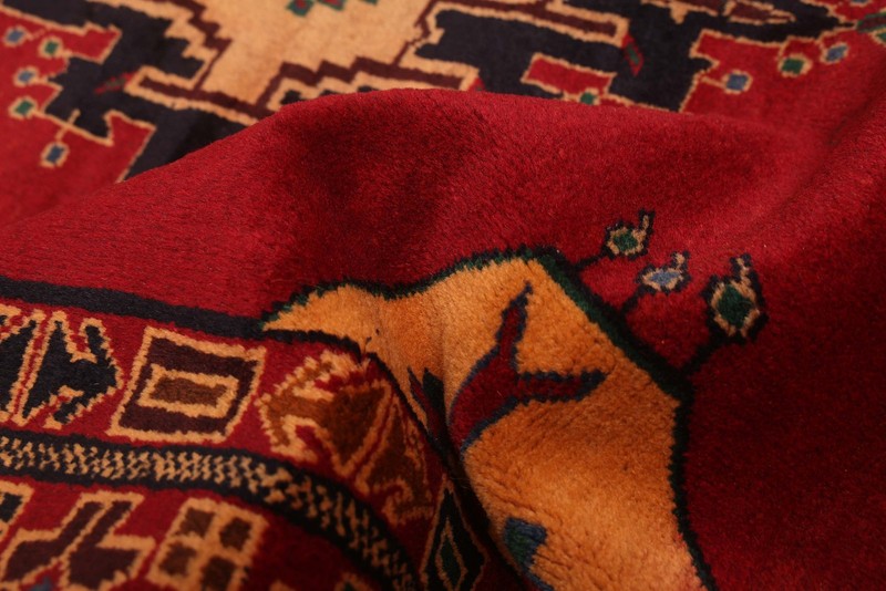 Vintage 3'9" x 6'10" Traditional Hand Knotted Vegetable Dye Wool Area Rug gallery