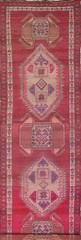 Vintage Geometric Traditional 13 ft. Long Runner Rug Wool Hand-Knotted 4×13