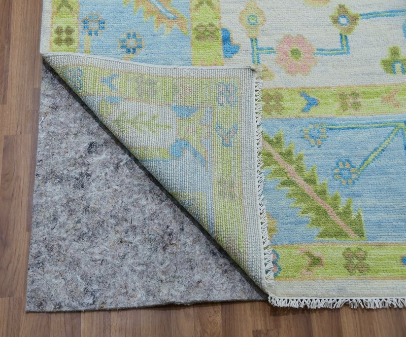 Brand New Modern Indian Oushak Handmade Rug, Colorful Flower Design, 10x14 gallery