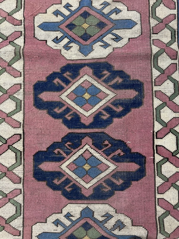 Vintage Hand Knotted Wool Turkish Runner, 3x15 ft Oriental Oushak Rug gallery