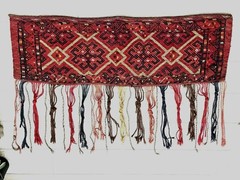 RARE ANTIQUE TURKMEN ERSARI KILIM, HAND MADE TURKOMAN RUG / CARPET – 1880 PERIOD