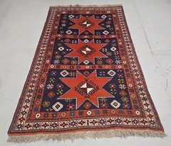Hand-knotted Caucasian 100% Wool Shirvan Azerbaijan Fine Area Rug 3’10″×6’3″