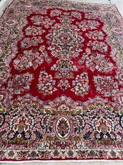 9.6×12.9 Hand Knotted burgundy Fine Antique rug