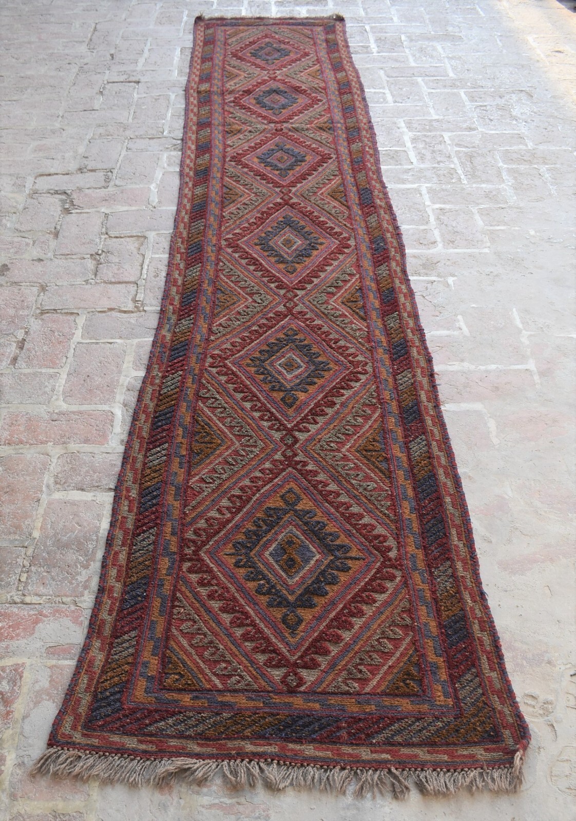 2x12 Ft Handmade Vintage Afghan Moshvani Wool Rug Persian Tribal Hallway Runner gallery