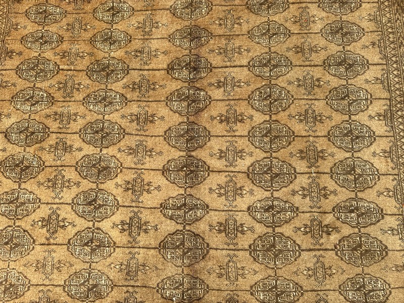 Afghan Turkmen Bukhara Vintage Brown Traditional Handmade Area Rug 9.4 x 6.6 ft gallery