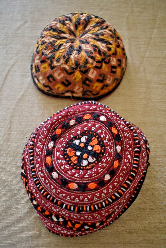 Fabulous Antique Rare Tribal Hat 7'' x 7'' Collector's Piece Hat Silk Embroidery gallery