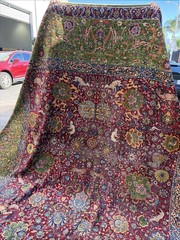 Auth: Antique Lavar Rug Spiral Tendril Classical Era Masterpiece 10×19