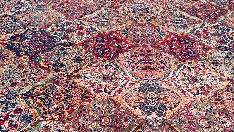 Beautiful Antique American Karastan Kirman Rug 9x12FT gallery