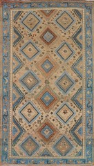 Geometric Wool Vintage Handmade Rug 5×10 Tribal Living Room Traditional Carpet