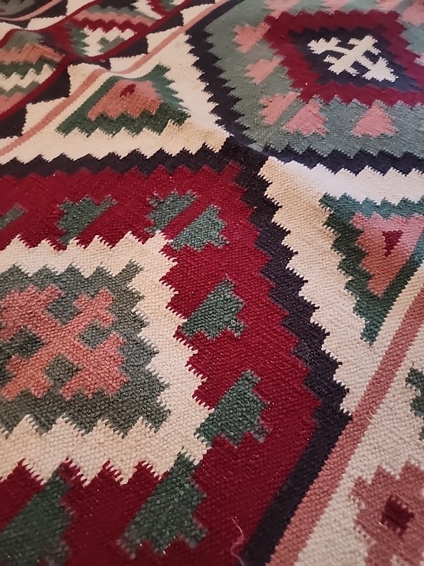 Turkish Rug, Vintage Rug, Large Kilim,Wool Rug, Handwoven Rug 51x72 gallery