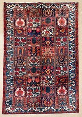 Vintage Bakhtiari Hand Knotted Tribal Wool Area Rug 5×10 Oriental Garden Panel