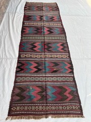 COLLECTORS ITEM 10 X 3.3 ft Antique Maldari Belouch Nomad Full Embroidery Sistan