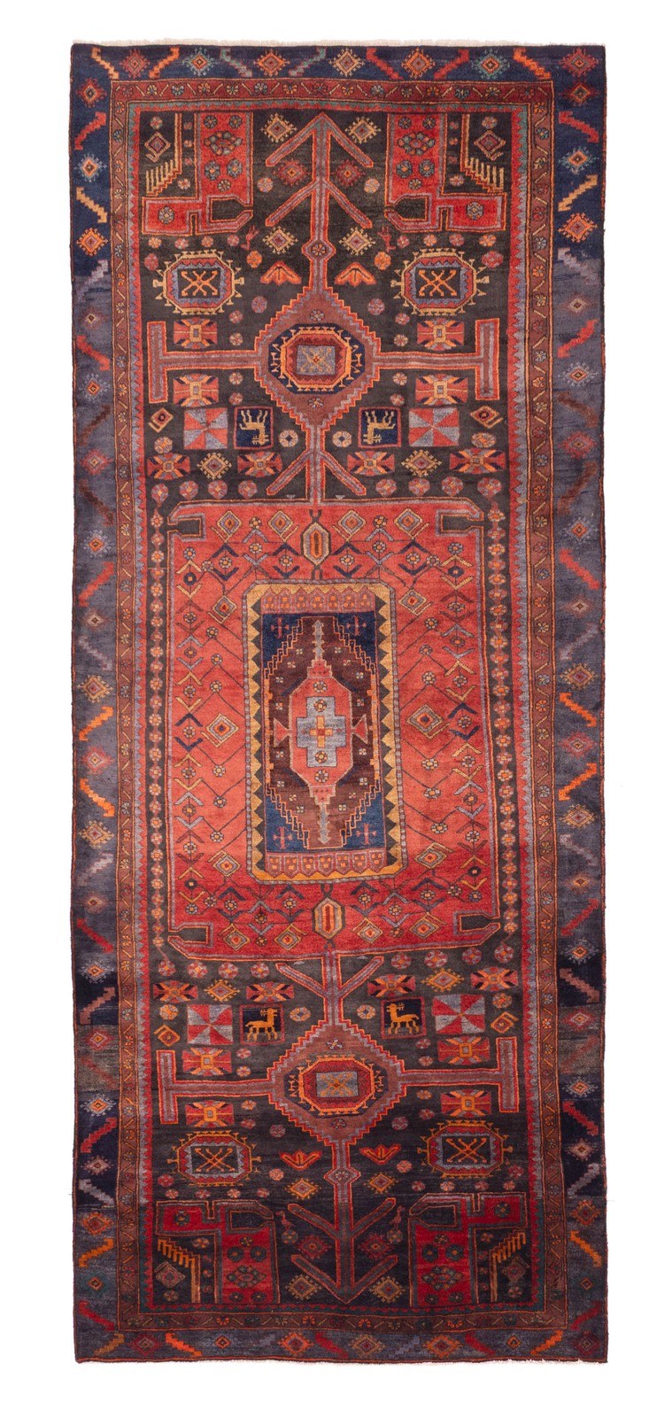 Vintage Traditional Hand-Knotted Area Rug 4'2" x 10'6" Oriental Wool Carpet gallery