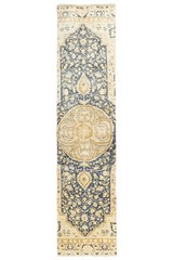 Long Hallway Rug Vintage Turkish Oushak Runner Earth Tone Floral 2.5×11.2 ft